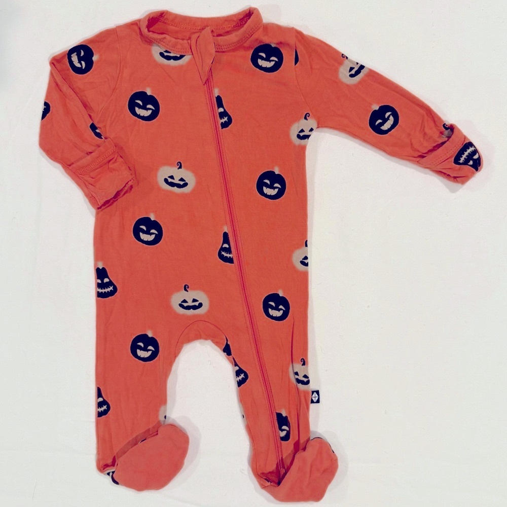 Kyte Baby Carve Footie Boys 0-3M Limited Edition Pumpkins Bamboo Sleeper Pajamas